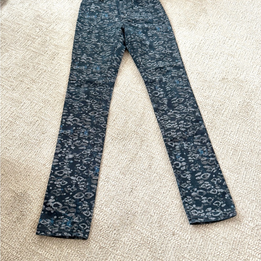 Acne Needle Print Jeans Blue Patterned Denim